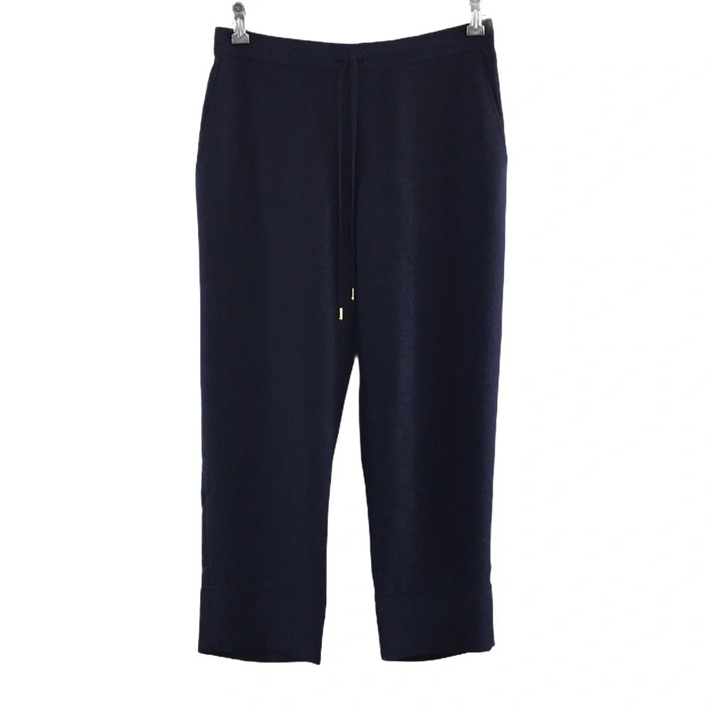 Draper‎ James Navy Blue Crepe Cropped Pants